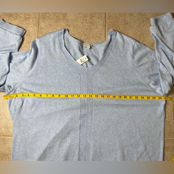 Talbots Sky Blue Lightweight Pullover Sweater, Plus Size 2X - Picture 6 of 8
